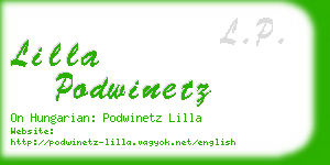 lilla podwinetz business card